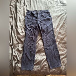 Navy Blue Straight Leg Dress Pants